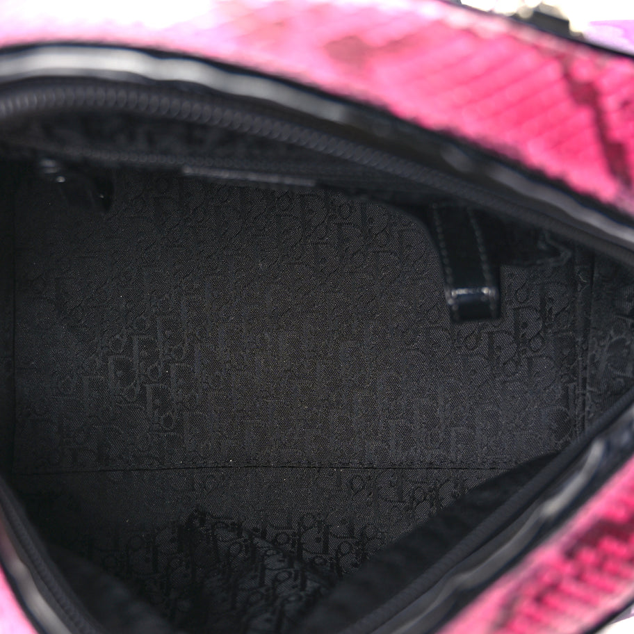 Christian Dior Snakeskin Leopard Gambler Dice Bowler Pink Image 4