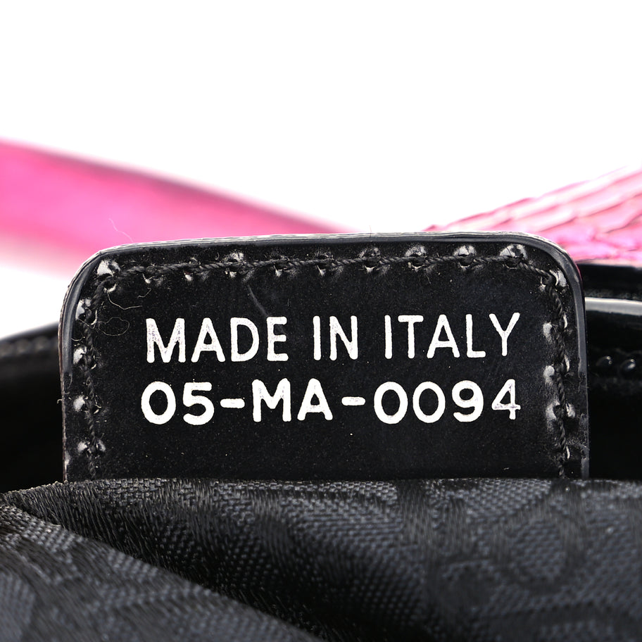 Christian Dior Snakeskin Leopard Gambler Dice Bowler Pink Image 6