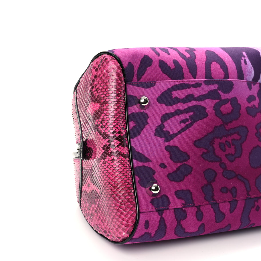 Christian Dior Snakeskin Leopard Gambler Dice Bowler Pink Image 8