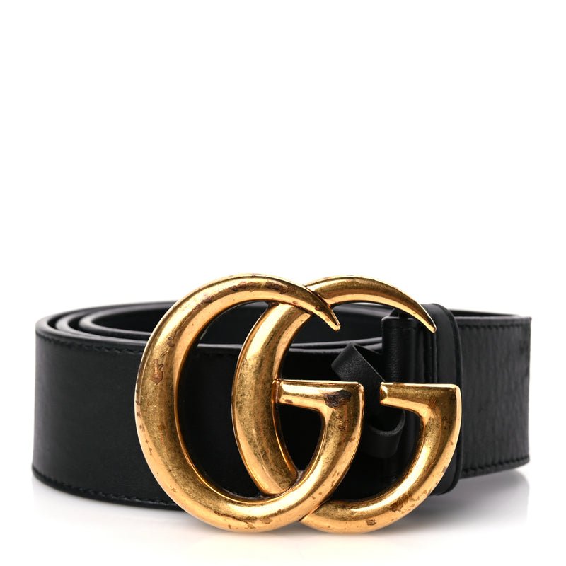  Gucci Calfskin Double G 40mm Belt 80 32 Black