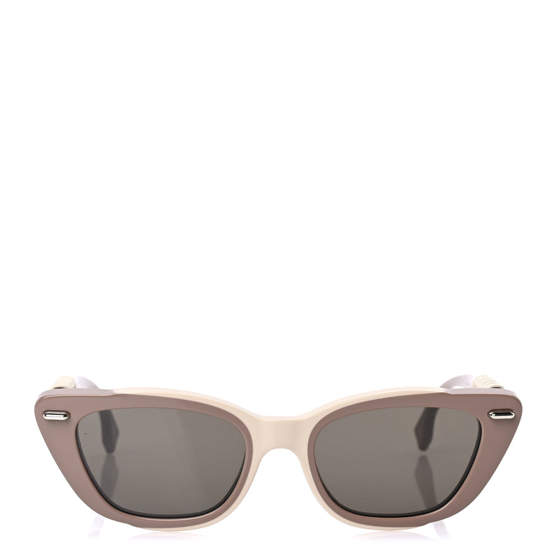  Fendi Acetate Interlace Cat Eye Sunglasses FE40171I Brown Ivory