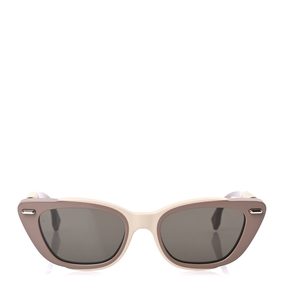 Fendi Acetate Interlace Cat Eye Sunglasses FE40171I Brown Ivory Image 2