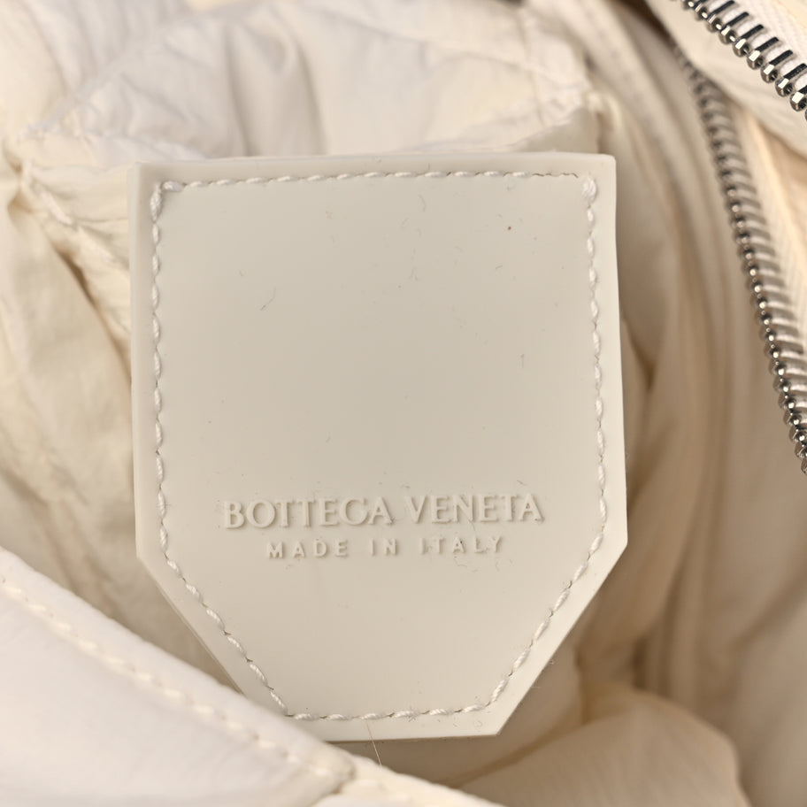 Bottega Veneta Nylon Intrecciato Padded Tech Maxi Cassette Bag White Image 5