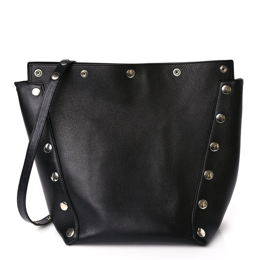 Mulberry Calfskin Studded Camden Bucket Black Image 1