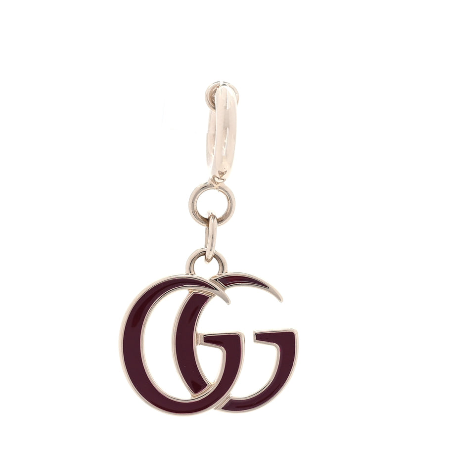Gucci Metal Enamel Interlocking GG Bag Charm Gold Rosso Ancora Red Image 1