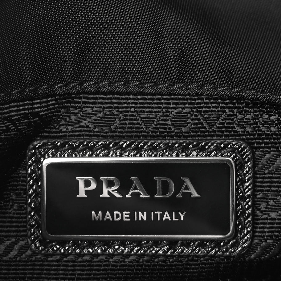 Prada Re-Nylon Saffiano Mini Pocket Single Snap Buckle Messenger Bag Black Image 5