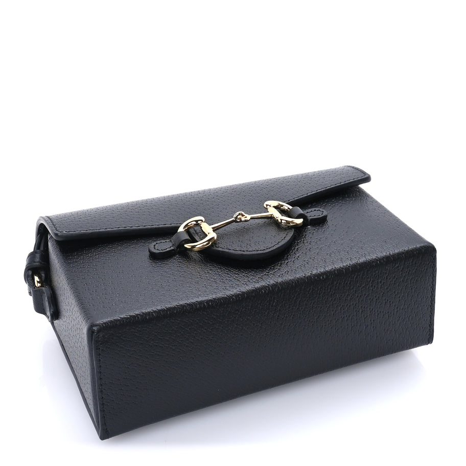 Gucci Calfskin Horsebit 1955 Shoulder Bag Black Image 3