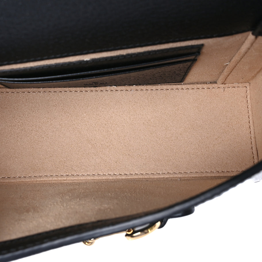 Gucci Calfskin Horsebit 1955 Shoulder Bag Black Image 4
