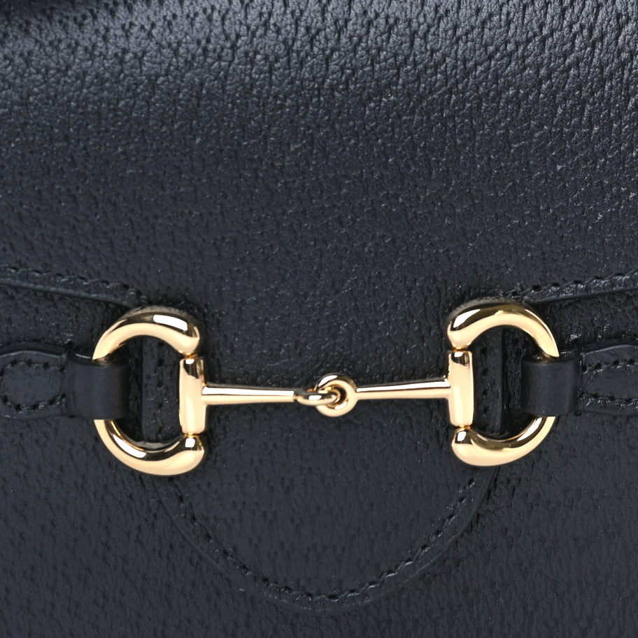 Gucci Calfskin Horsebit 1955 Shoulder Bag Black Image 6