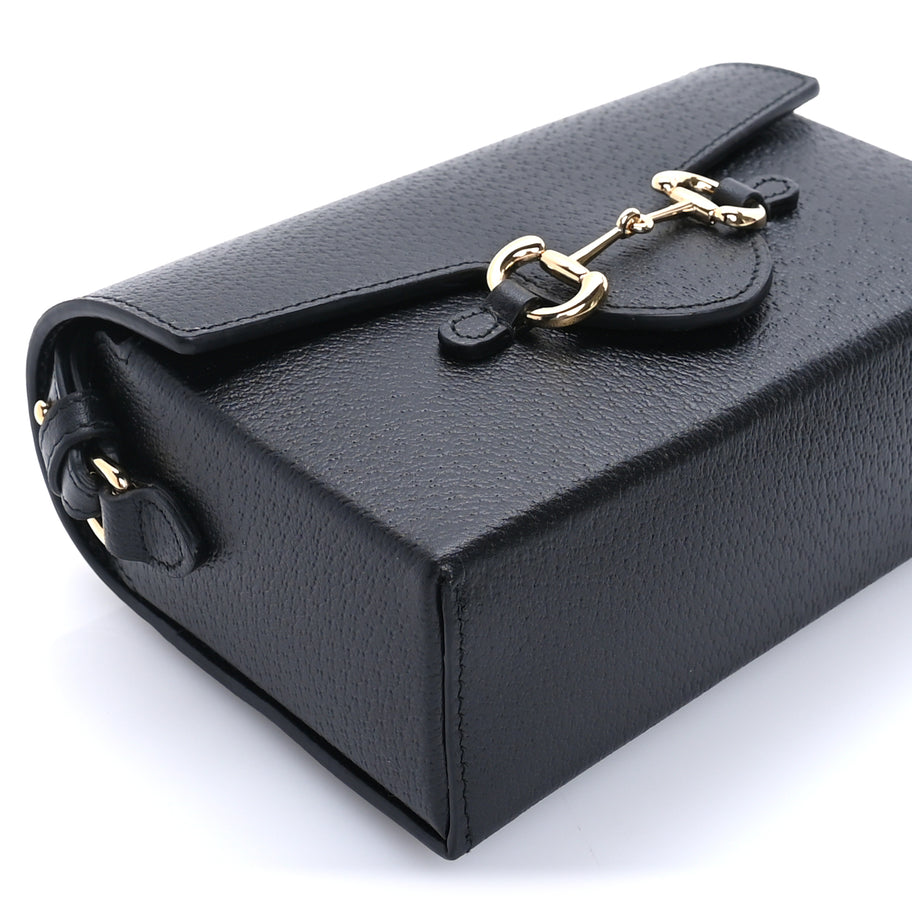 Gucci Calfskin Horsebit 1955 Shoulder Bag Black Image 7