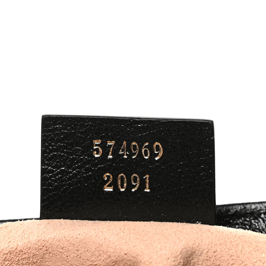 Gucci Azalea Calfskin Enamel Matelasse Diagonal Super Mini Torchon GG Marmont Shoulder Bag Butter Dusty Azure Black Electric Blue Image 6