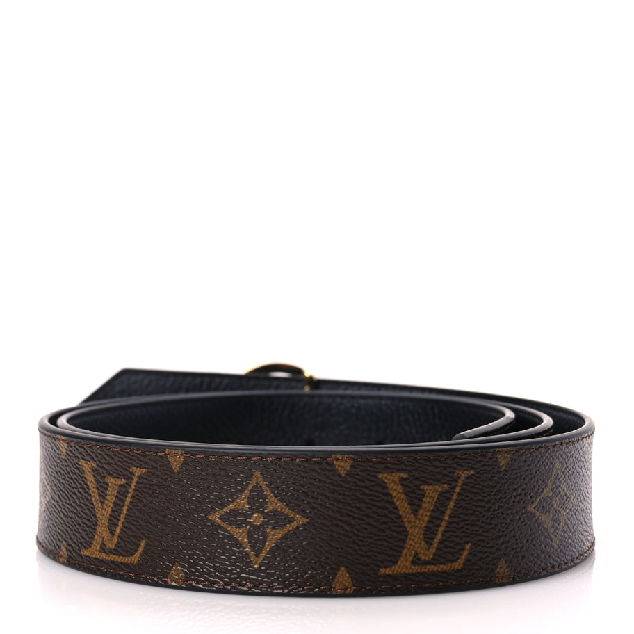Louis Vuitton Monogram Calfskin 35mm LV Circle Reversible Belt Black Image 2