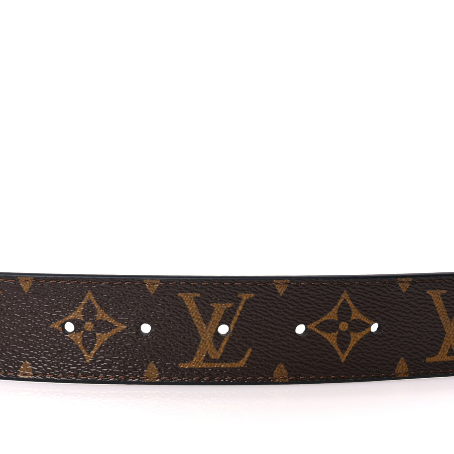 Louis Vuitton Monogram Calfskin 35mm LV Circle Reversible Belt Black Image 4