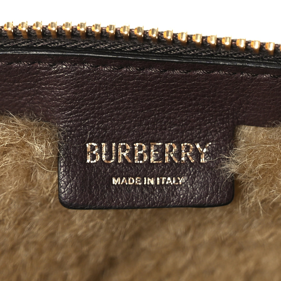 Burberry Shearling Small Shield Sling Bag Black Image 6