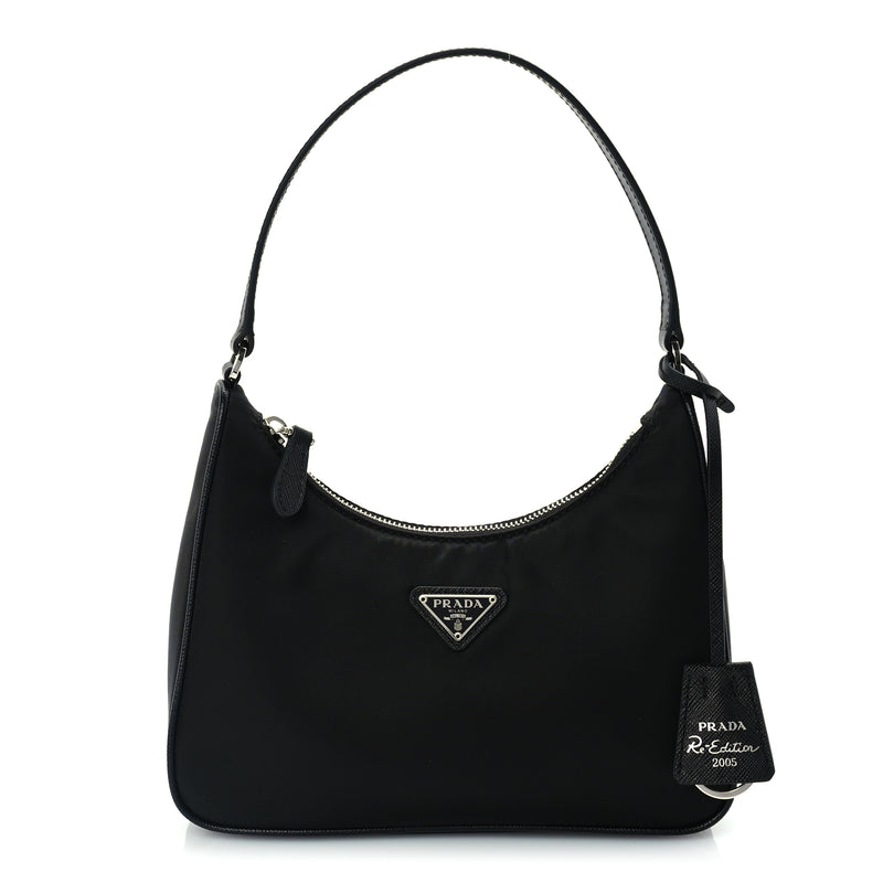  Prada Tessuto Nylon Saffiano Mini Re-Edition 2005 Bag Black