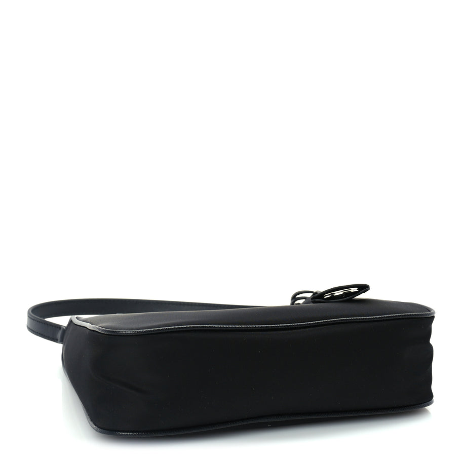 Prada Tessuto Nylon Saffiano Mini Re-Edition 2005 Bag Black Image 3