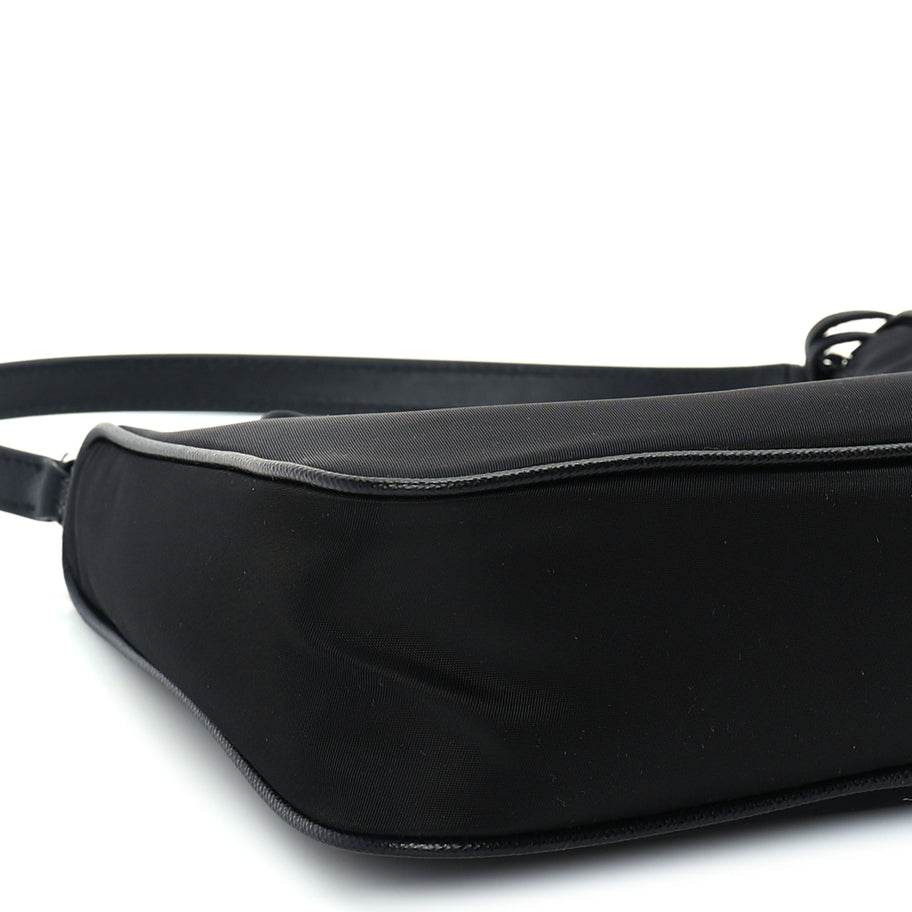 Prada Tessuto Nylon Saffiano Mini Re-Edition 2005 Bag Black Image 7