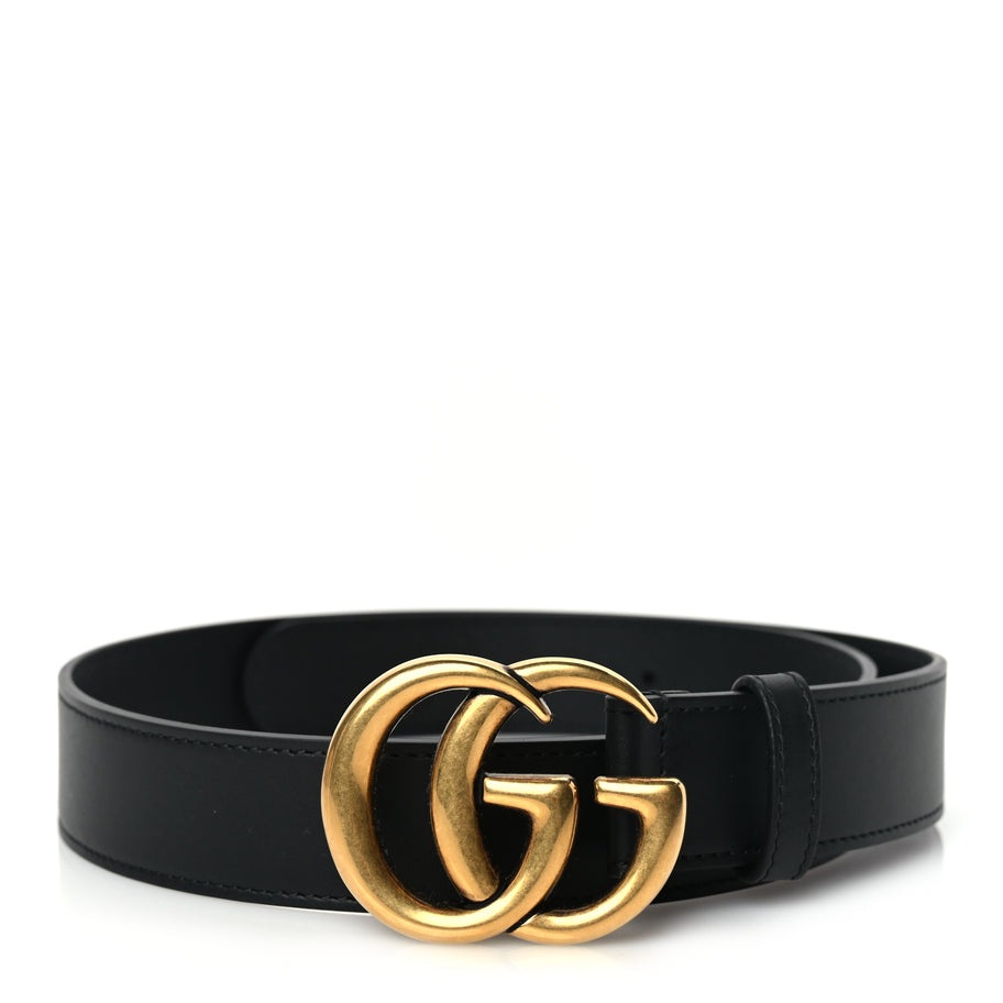 Gucci Calfskin Double G 30mm Belt 75 30  Black Image 1