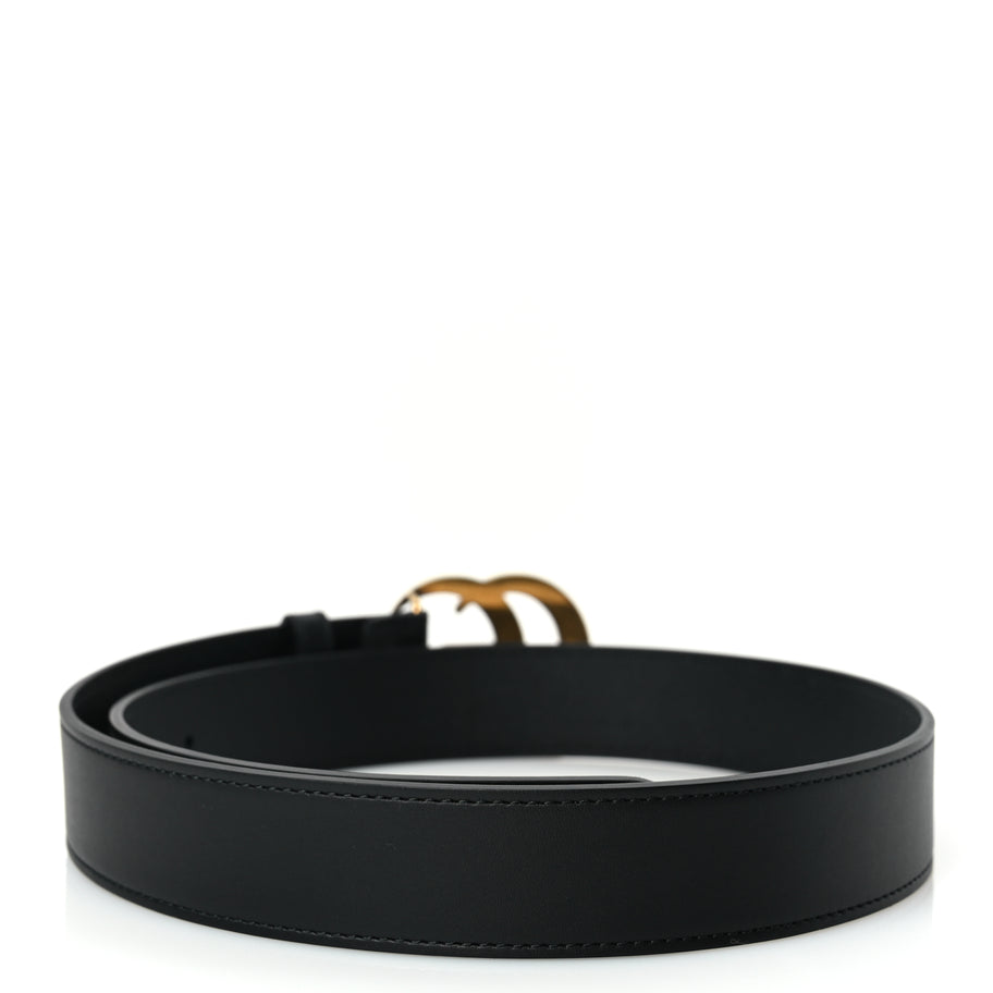 Gucci Calfskin Double G 30mm Belt 75 30  Black Image 2