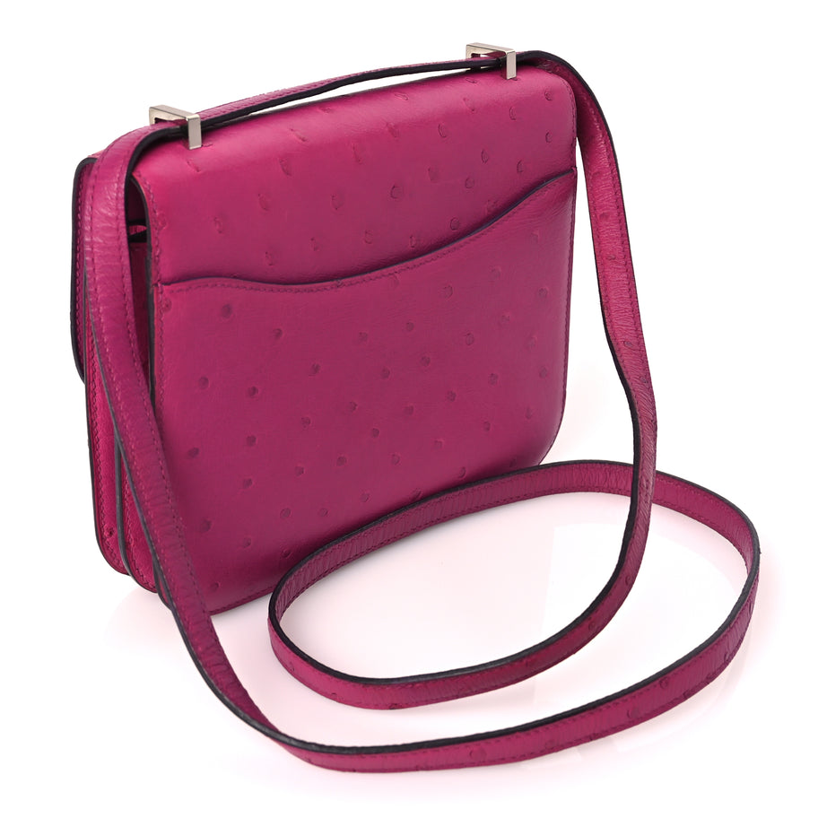 Hermes Ostrich Constance 18 Rose Pourpre Image 2