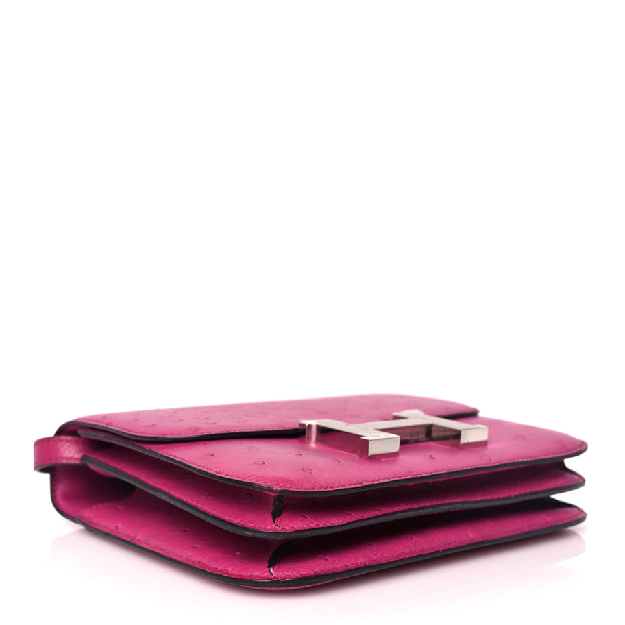 Hermes Ostrich Constance 18 Rose Pourpre Image 3