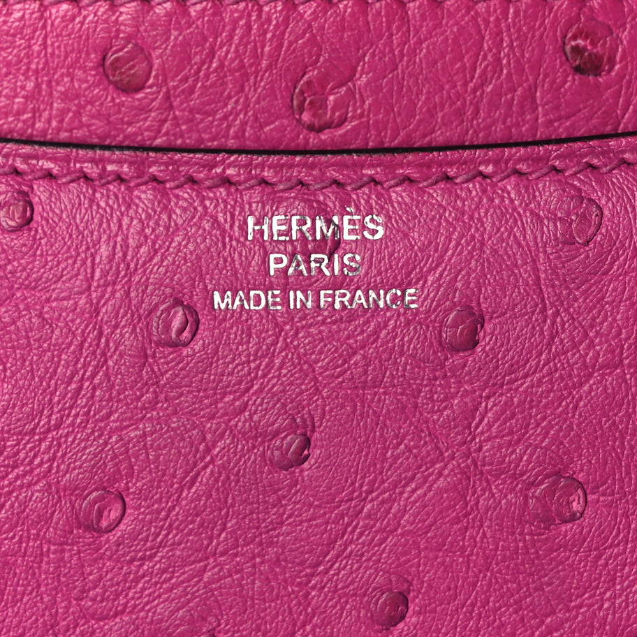 Hermes Ostrich Constance 18 Rose Pourpre Image 5