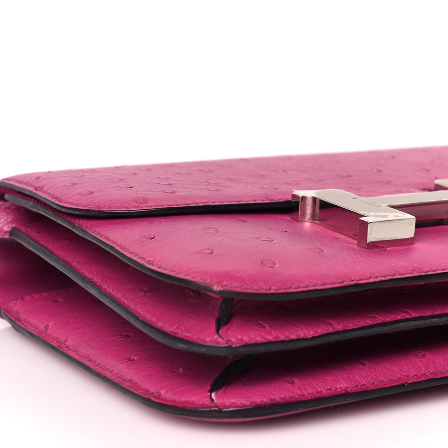 Hermes Ostrich Constance 18 Rose Pourpre Image 7
