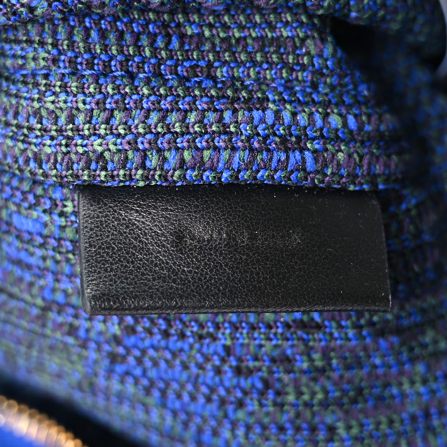 Burberry Canvas Knitted Check Mini Peg Duffle Bag Knight Image 5