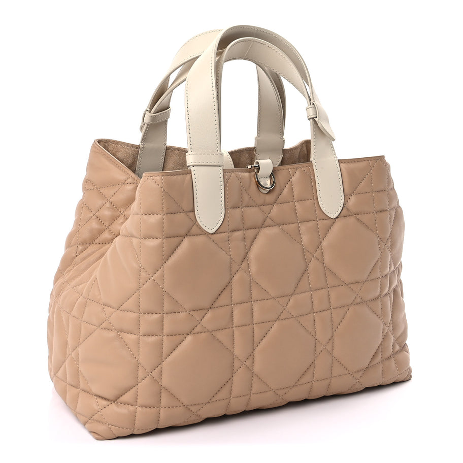 Christian Dior Calfskin Macrocannage Medium Toujours Biscuit Trench Beige Image 3