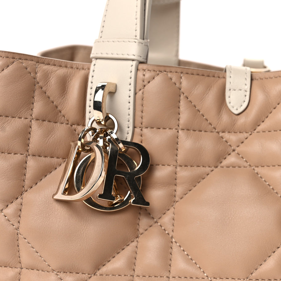 Christian Dior Calfskin Macrocannage Medium Toujours Biscuit Trench Beige Image 7
