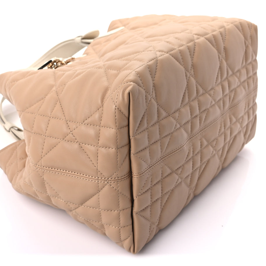 Christian Dior Calfskin Macrocannage Medium Toujours Biscuit Trench Beige Image 9