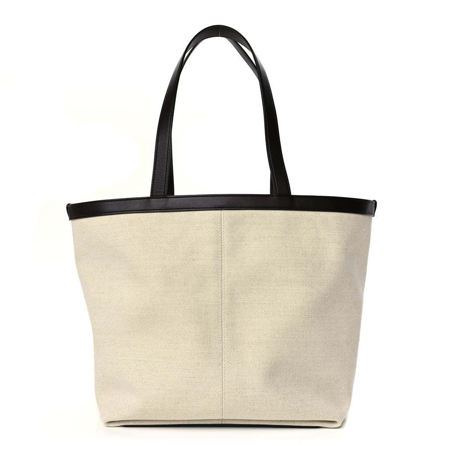 Bottega Veneta Canvas Mix Nappa Intrecciato Medium Flip Flap Tote Natural Fondant Natural/Fondant Image 1