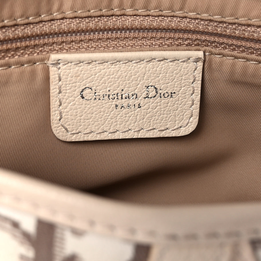 Christian Dior Monogram Vintage Flowers Saddle Bag  Beige Image 5