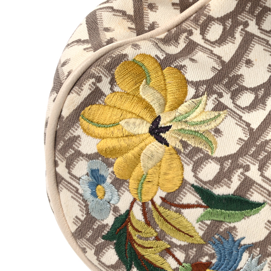 Christian Dior Monogram Vintage Flowers Saddle Bag  Beige Image 6