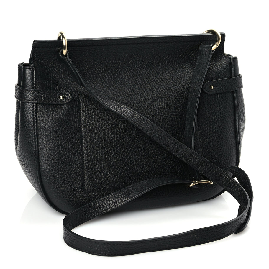 Mulberry Small Classic Grain Calfskin Amberley Satchel Black Image 2