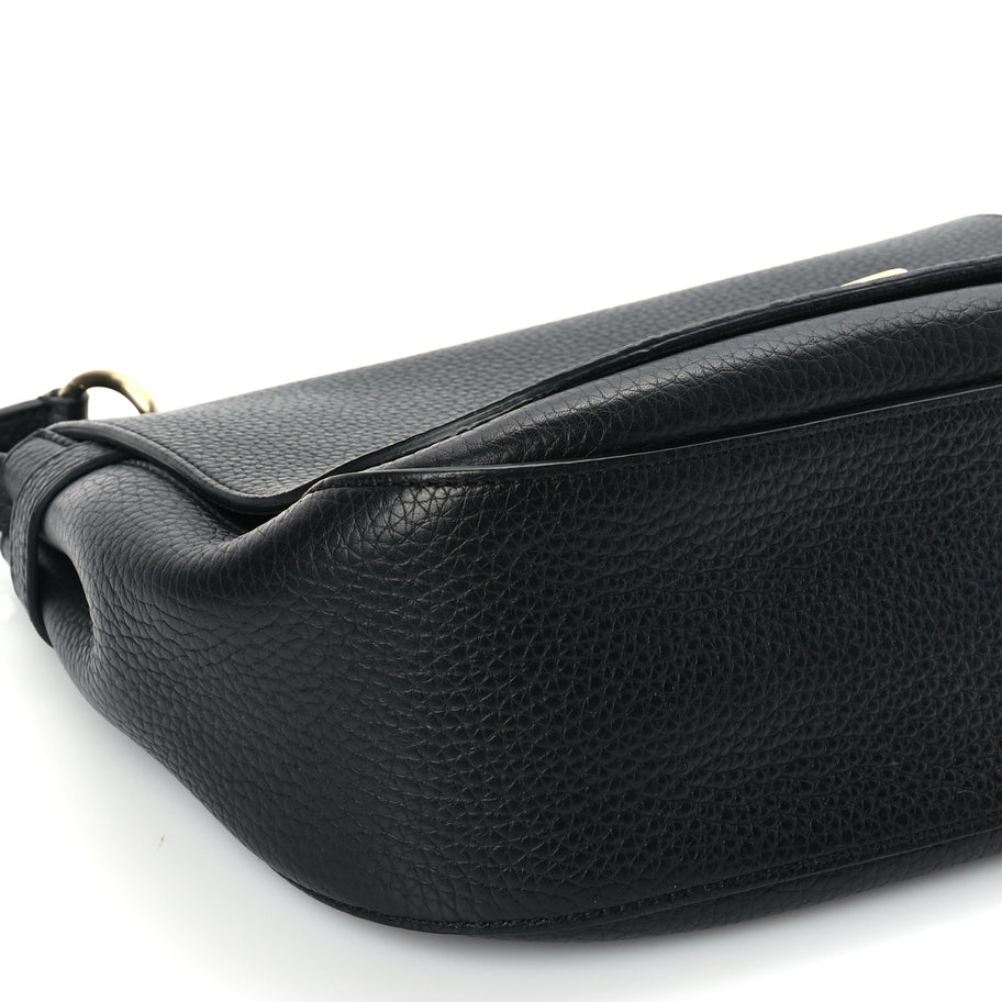 Mulberry Small Classic Grain Calfskin Amberley Satchel Black Image 7