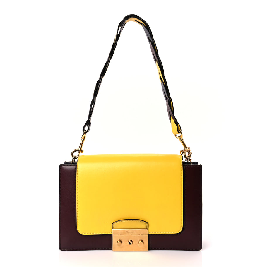 Mulberry Smooth Calfskin Pembroke Shoulder Bag Burgundy Lemon Midnight Image 1