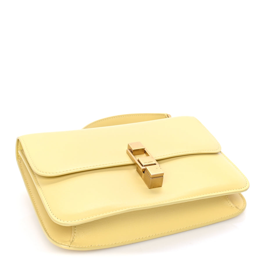 Saint Laurent Smooth Calfskin Carre Satchel  Paille Image 3