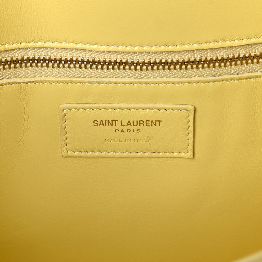 Saint Laurent Smooth Calfskin Carre Satchel  Paille Image 4