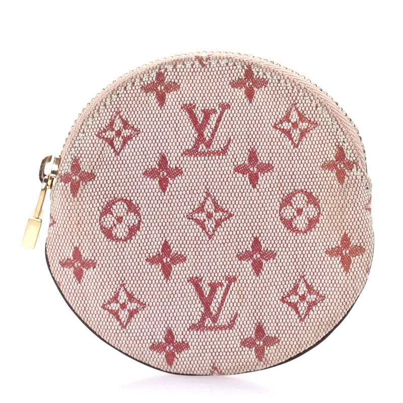  Louis Vuitton Mini Lin Croisette Round Coin Purse  Cherry