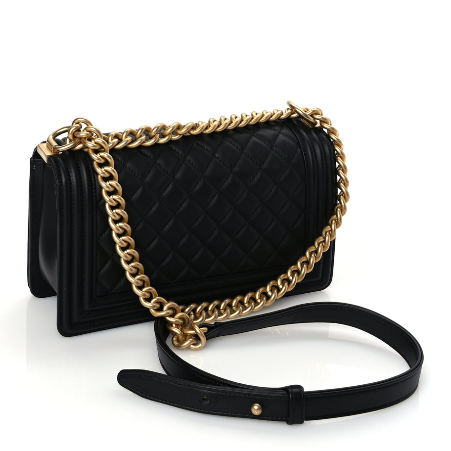 Chanel Calfskin Quilted Medium Boy Flap Black Image 2