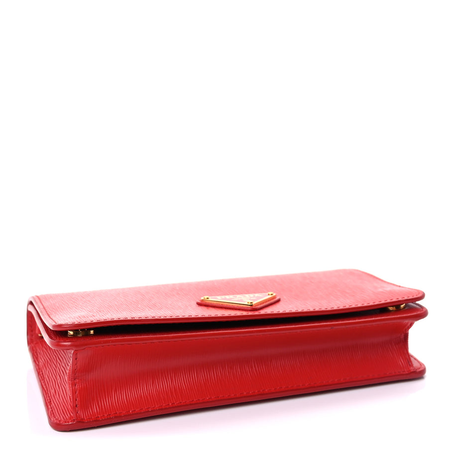Prada Vitello Move Triangle Logo Mini Crossbody Bag  Lacca Image 3