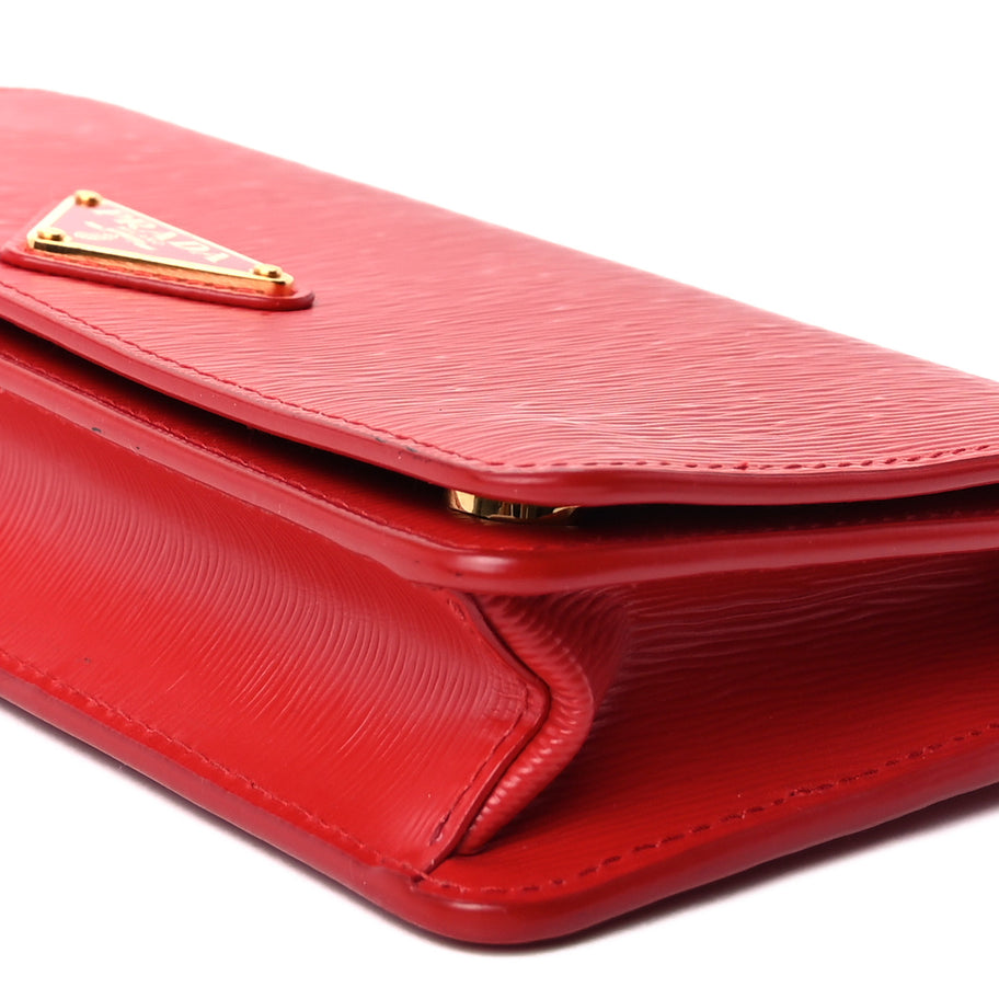 Prada Vitello Move Triangle Logo Mini Crossbody Bag  Lacca Image 7