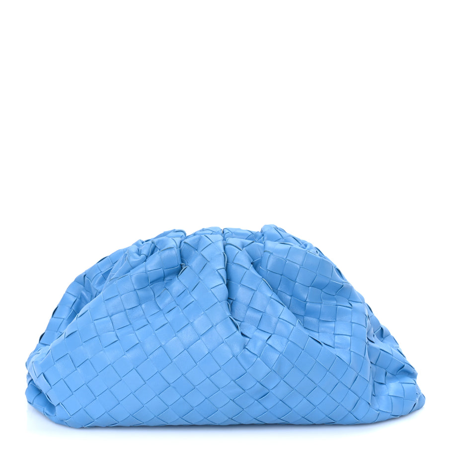 Bottega Veneta Nappa Maxi Intrecciato The Pouch Oversized Clutch  Swimming Pool Image 1