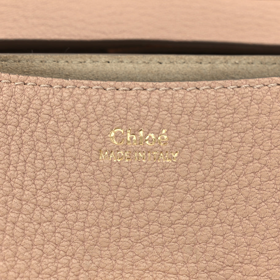 Chloe Grained Lambskin Drew Shoulder Bag Cement Pink Image 5