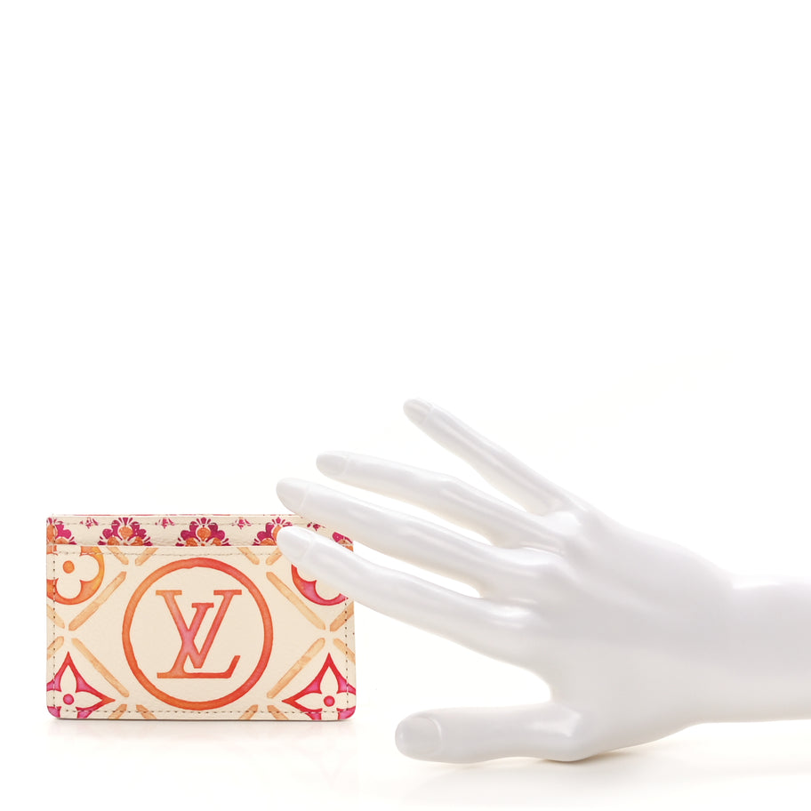 Louis Vuitton Monogram Tiles By The Pool Card Holder Coral Coral Image 2