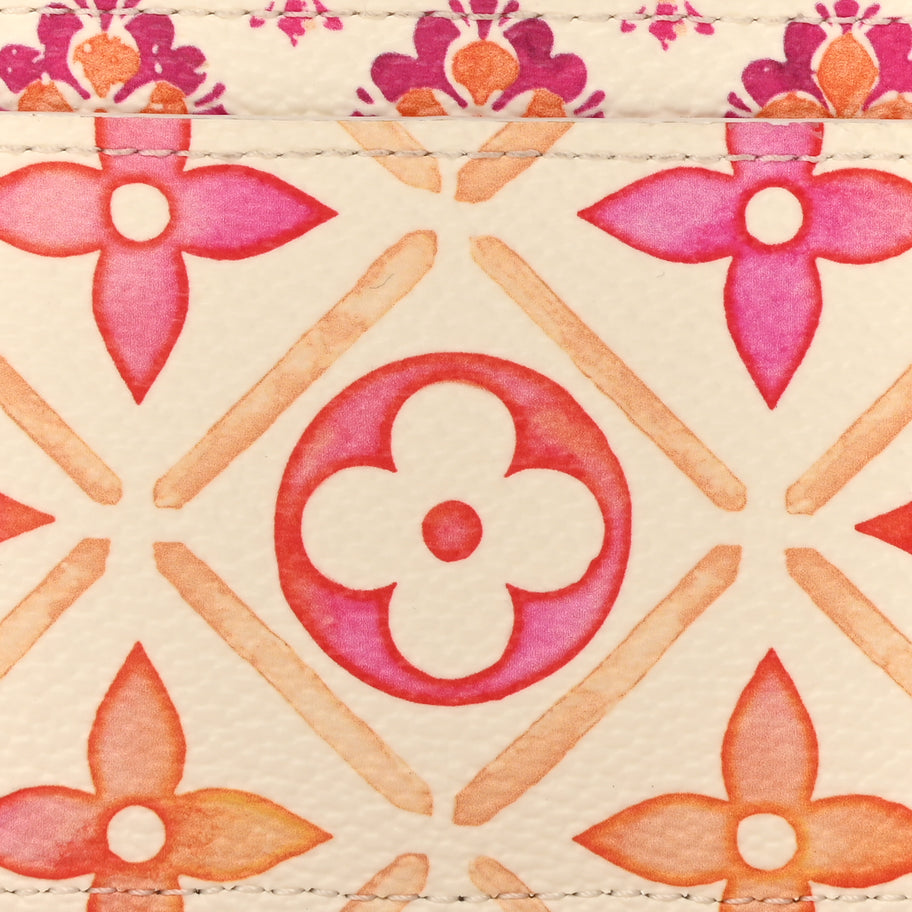 Louis Vuitton Monogram Tiles By The Pool Card Holder Coral Coral Image 7