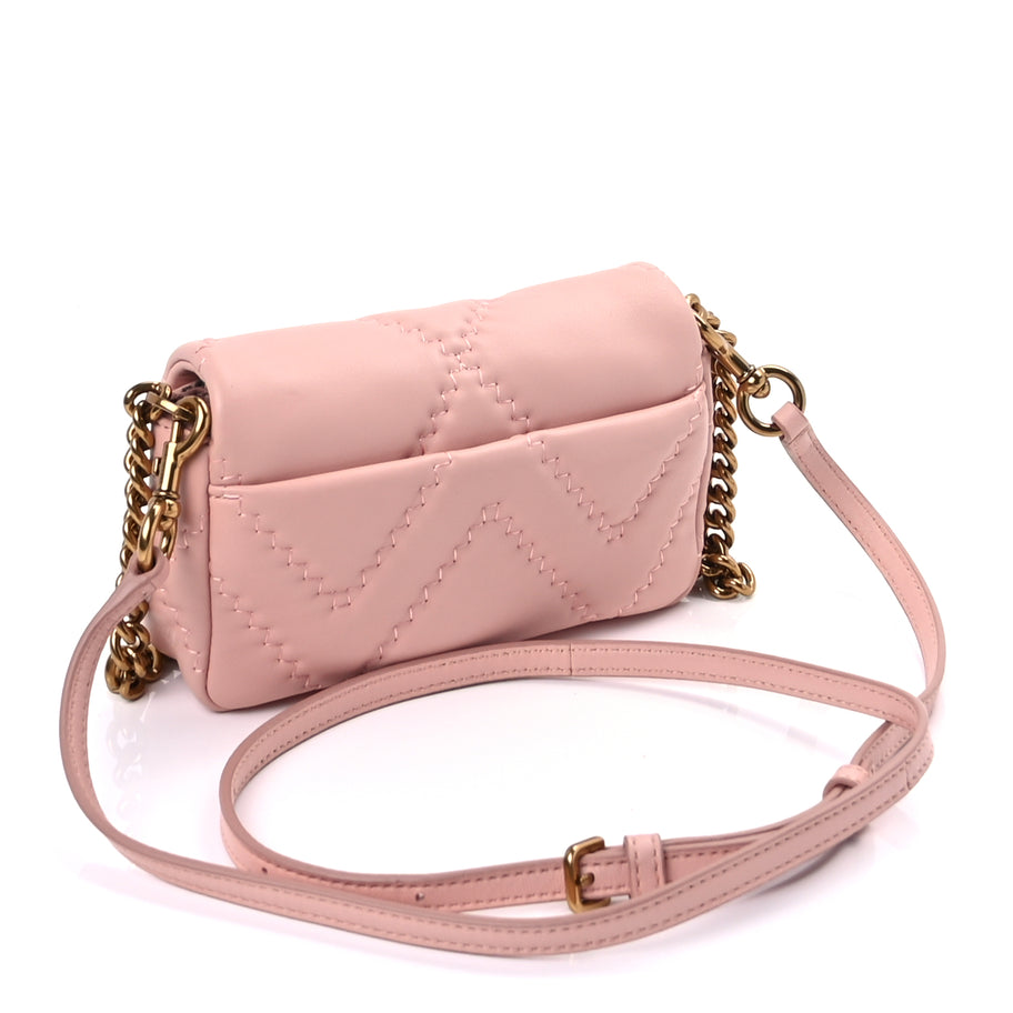 Marc Jacobs Lambskin Quilted Medium J Marc Shoulder Bag Rose Image 2