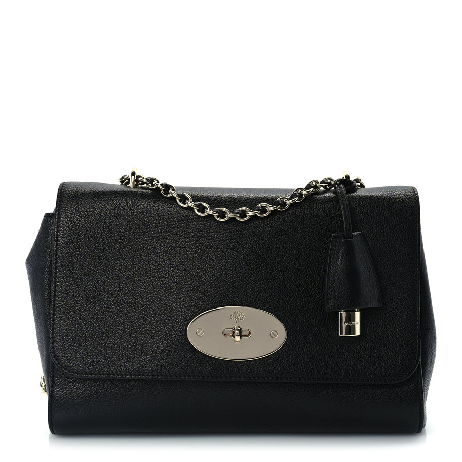 Mulberry Glossy Goatskin Medium Lily Flap Black Image 1