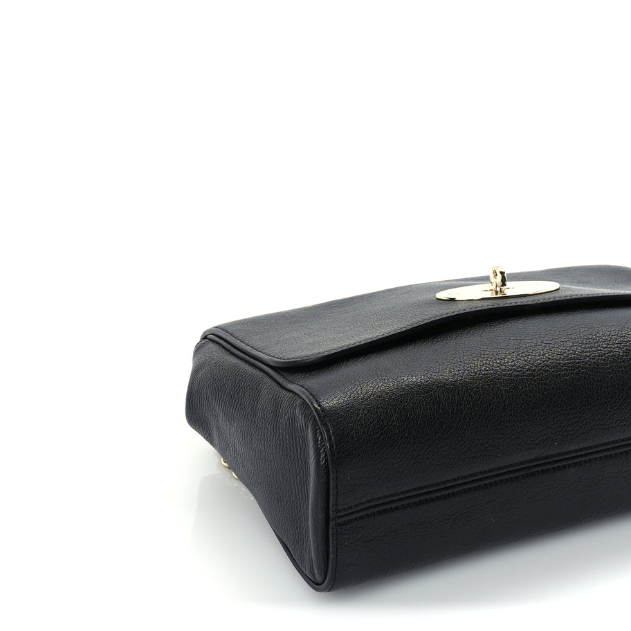 Mulberry Glossy Goatskin Medium Lily Flap Black Image 7